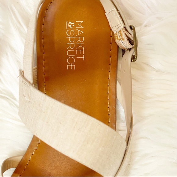 Market & Spruce Linen&Metallic Strappy Sandal - Picture 9 of 11